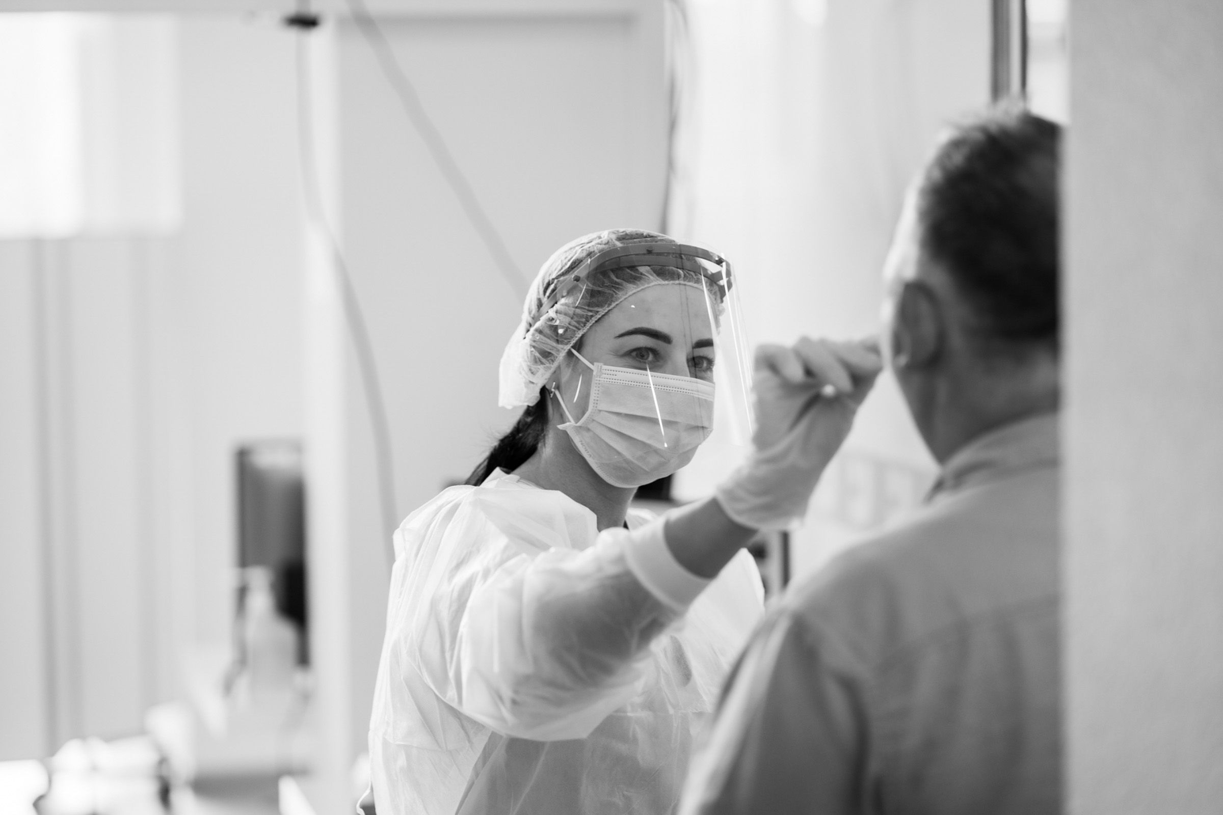 Reportage Corona Testzentrum Josephs-Hospital Warendorf